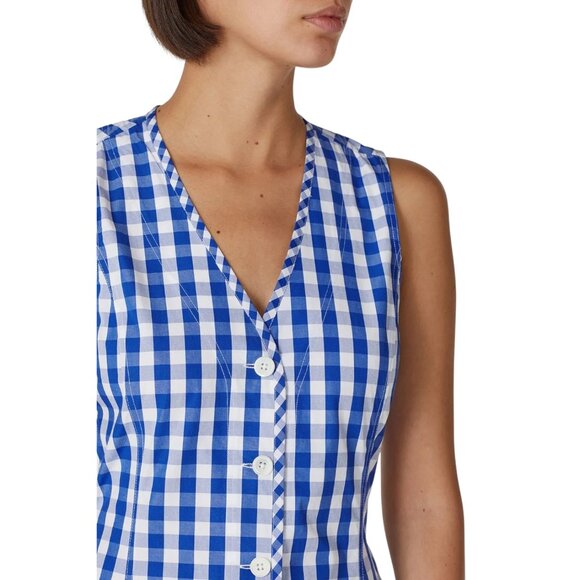 Polo Ralph Lauren Blue and White Gingham Meg Dress - Size 12 - Picture 5 of 6